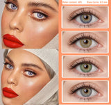 2Pcs Contact Lenses Make Eyes Bigger Blue Green Comestic Lenses Color Diameter14.2mm Makeup Beauty Pupil Fast Shipping