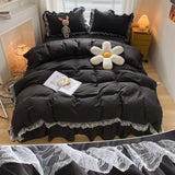 Bedding - 3-piece large duvet cover, zipper closed - super soft and lightweight