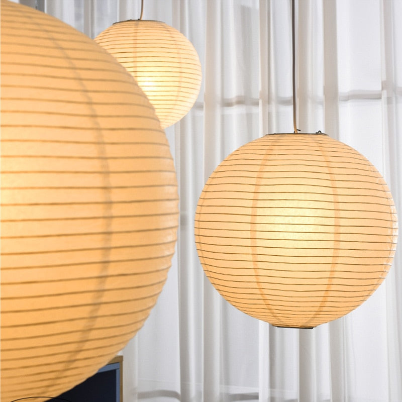 Wabi Sabi Rice Paper Pendant Lamp