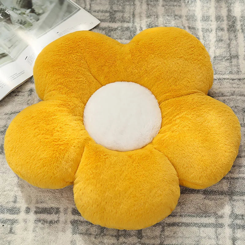 Home Bedroom Flower Cushion Office Sofa Chair Student Cushion Petal Futon Sun Flower Throw Pillow Cushion Soft and Comfortable