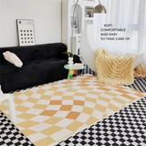 Classic square rugs minimalist geometric twist fashion modern art wool carpets for living room bedroom home decoration table mat