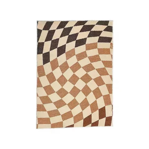 Classic square rugs minimalist geometric twist fashion modern art wool carpets for living room bedroom home decoration table mat
