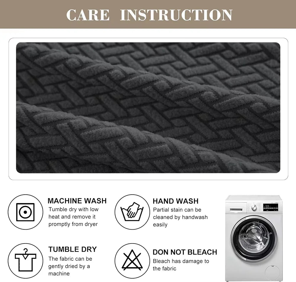 Thick Jacquard Sofa Seat Cover Elastic Sofa Cover Protector Couch Cover for Sofa Anti-dust Removable Sofa Cushion Cover