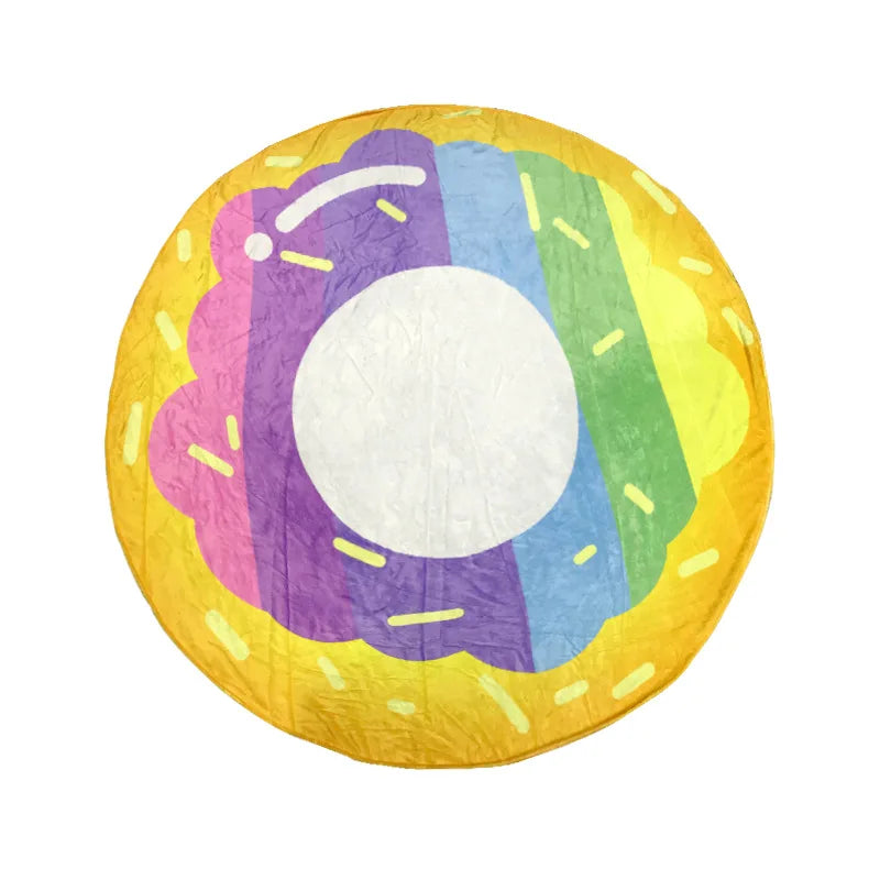 Pancake/Pizza/Doughnut Blanket Flannel Sofa Plaid Warm Shawl Funny Warm Food Blankets manta Skin-friendly Bedspread for Home