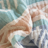 100% Cotton gauze summer blanket breathable bed linen Jacquard bed plaid light weight home Blankets and bedspreads Non shrinking