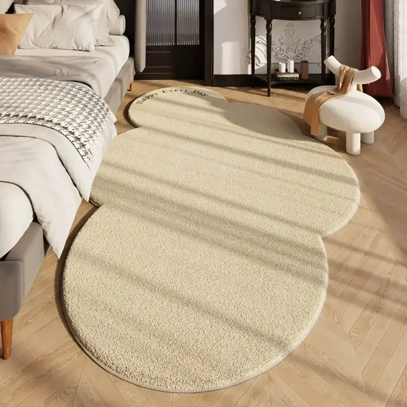 Thicken Washable Floor Mat Home Non-slip Lounge Rug Light Luxury Living Room Decoration Plush Carpet Irregular Rugs for Bedroom