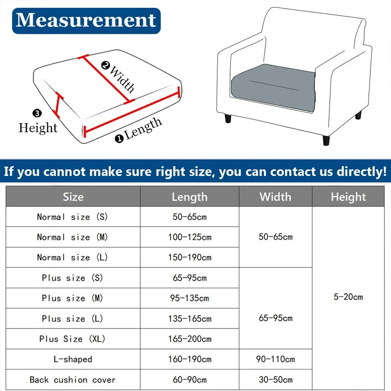 Thick Jacquard Sofa Seat Cover Elastic Sofa Cover Protector Couch Cover for Sofa Anti-dust Removable Sofa Cushion Cover