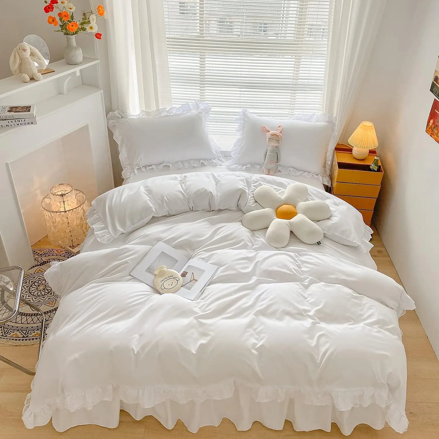 Bedding - 3-piece large duvet cover, zipper closed - super soft and lightweight