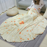 Pancake/Pizza/Doughnut Blanket Flannel Sofa Plaid Warm Shawl Funny Warm Food Blankets manta Skin-friendly Bedspread for Home