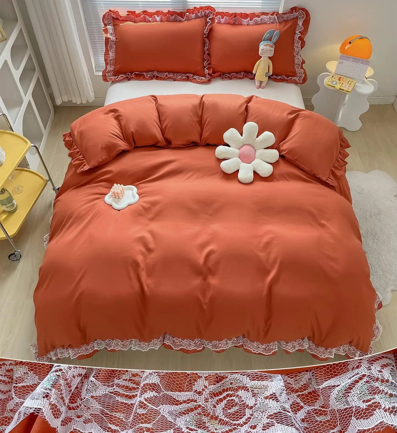 Bedding - 3-piece large duvet cover, zipper closed - super soft and lightweight