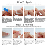 10Pcs Cat Eye Press on Fake Nails Acrylic Handmade Star Design with Metal Butterfly Artificial Nail Wearable Short Square Nails