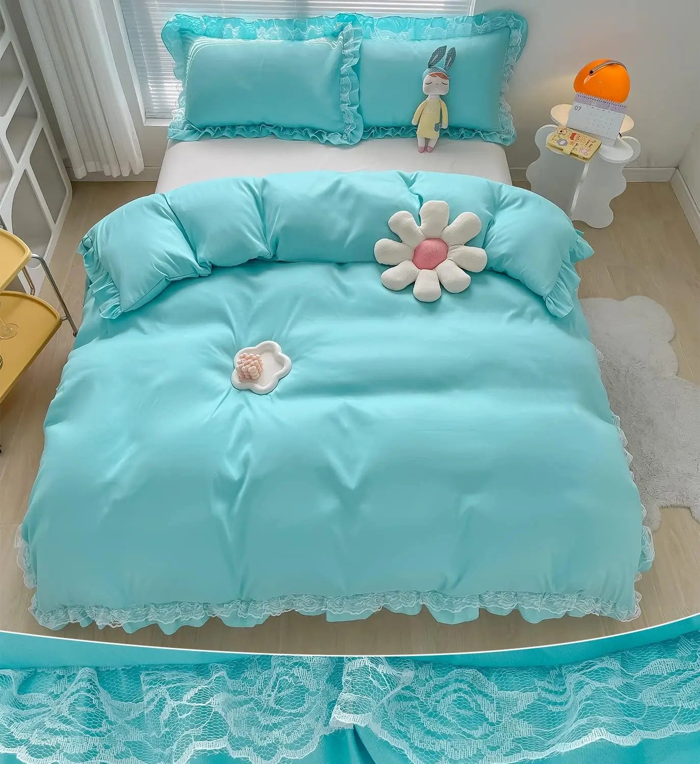 Bedding - 3-piece large duvet cover, zipper closed - super soft and lightweight