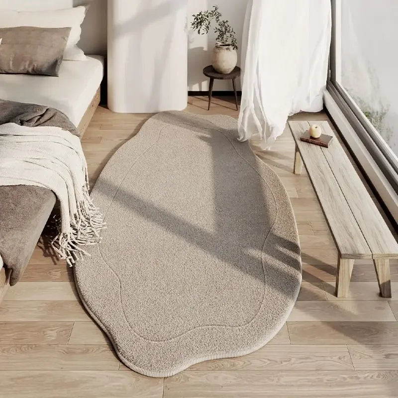Thicken Washable Floor Mat Home Non-slip Lounge Rug Light Luxury Living Room Decoration Plush Carpet Irregular Rugs for Bedroom