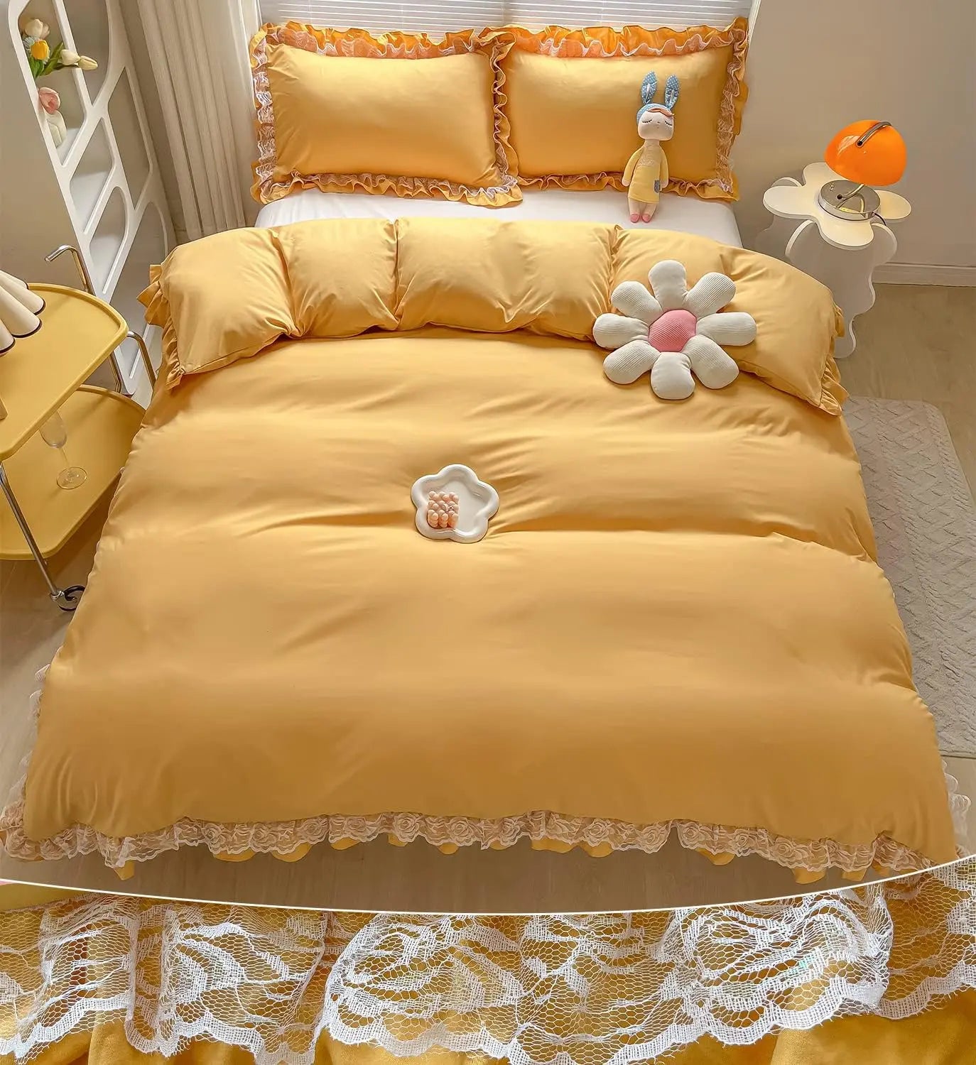 Bedding - 3-piece large duvet cover, zipper closed - super soft and lightweight