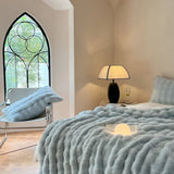 Luxury faux fur Blanket home bed linen Bubble Fleece Knee blanket bed Plaid plush sofa blankets for winter Bedspread on the bed