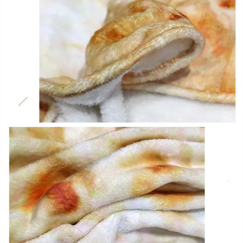 Pancake/Pizza/Doughnut Blanket Flannel Sofa Plaid Warm Shawl Funny Warm Food Blankets manta Skin-friendly Bedspread for Home