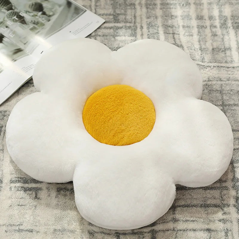 Home Bedroom Flower Cushion Office Sofa Chair Student Cushion Petal Futon Sun Flower Throw Pillow Cushion Soft and Comfortable