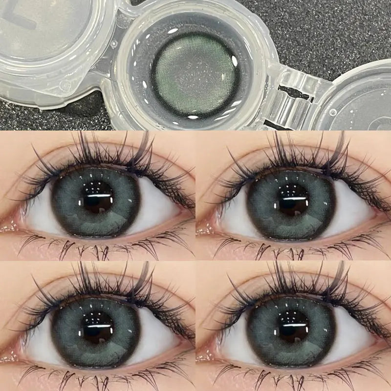 1Pair Color Contact Lens Black Pupils High Quality Myopic  BrownEyes - 1 to- 8 Diopter Contact Lenses 1 Year Fast Shipping