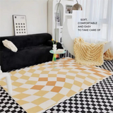 Classic square rugs minimalist geometric twist fashion modern art wool carpets for living room bedroom home decoration table mat