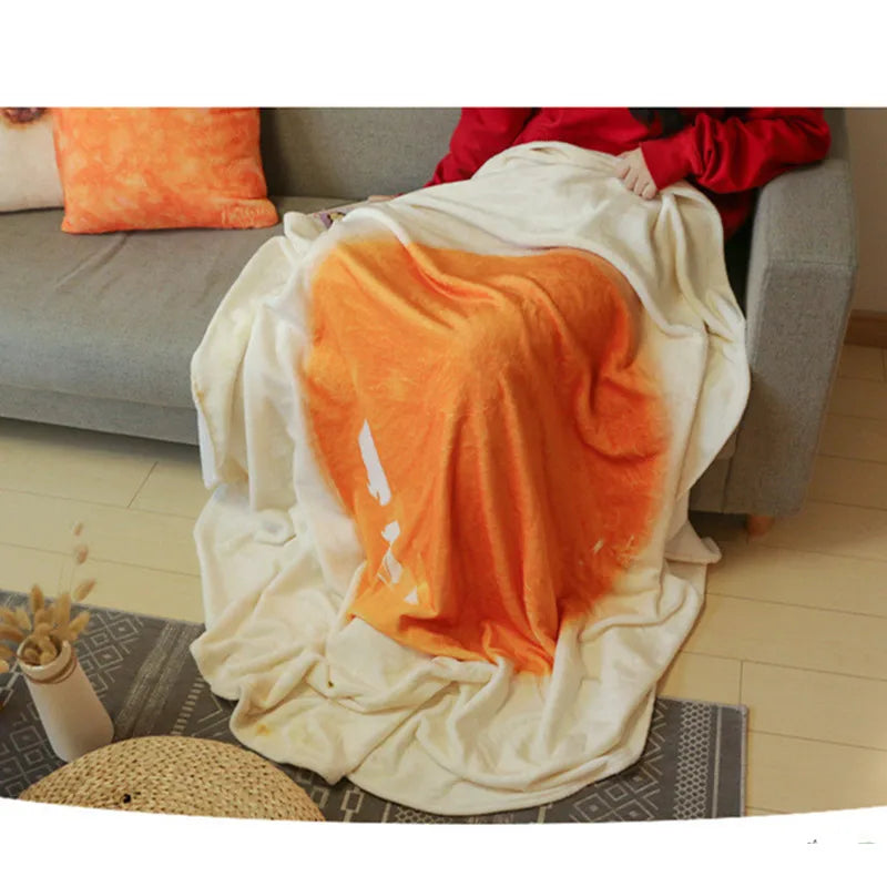 Pancake/Pizza/Doughnut Blanket Flannel Sofa Plaid Warm Shawl Funny Warm Food Blankets manta Skin-friendly Bedspread for Home