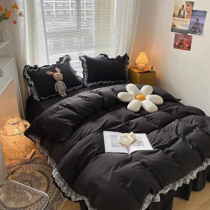 Bedding - 3-piece large duvet cover, zipper closed - super soft and lightweight