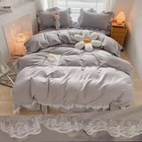 Bedding - 3-piece large duvet cover, zipper closed - super soft and lightweight