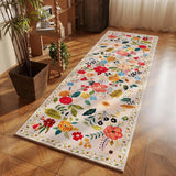 Bedroom Long Carpet Bedside Floor Mat Soft Machine Washable Rug Flower Pastoral Style Home Decoration Rugs Alfombra Dormitorio