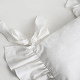 Cream Cotton Ruffles Chair Cushion Cover Flouncing Dinning Chair Pat Decor Customizable Princess Frill Cotton Home Decoration