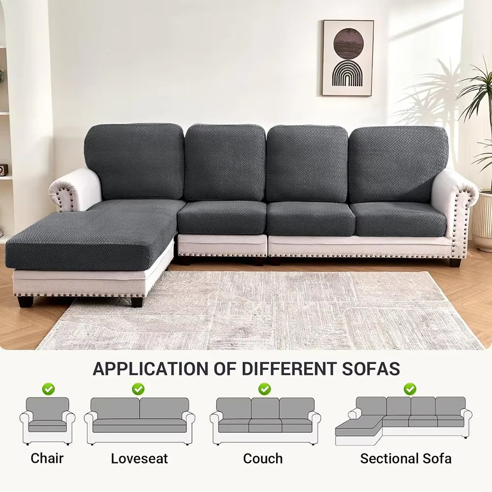 Thick Jacquard Sofa Seat Cover Elastic Sofa Cover Protector Couch Cover for Sofa Anti-dust Removable Sofa Cushion Cover
