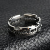 Stainless Steel Hip Hop Ring with Blade Punk Rock Black Silver Color Rings for Men Couple Jewelry Party