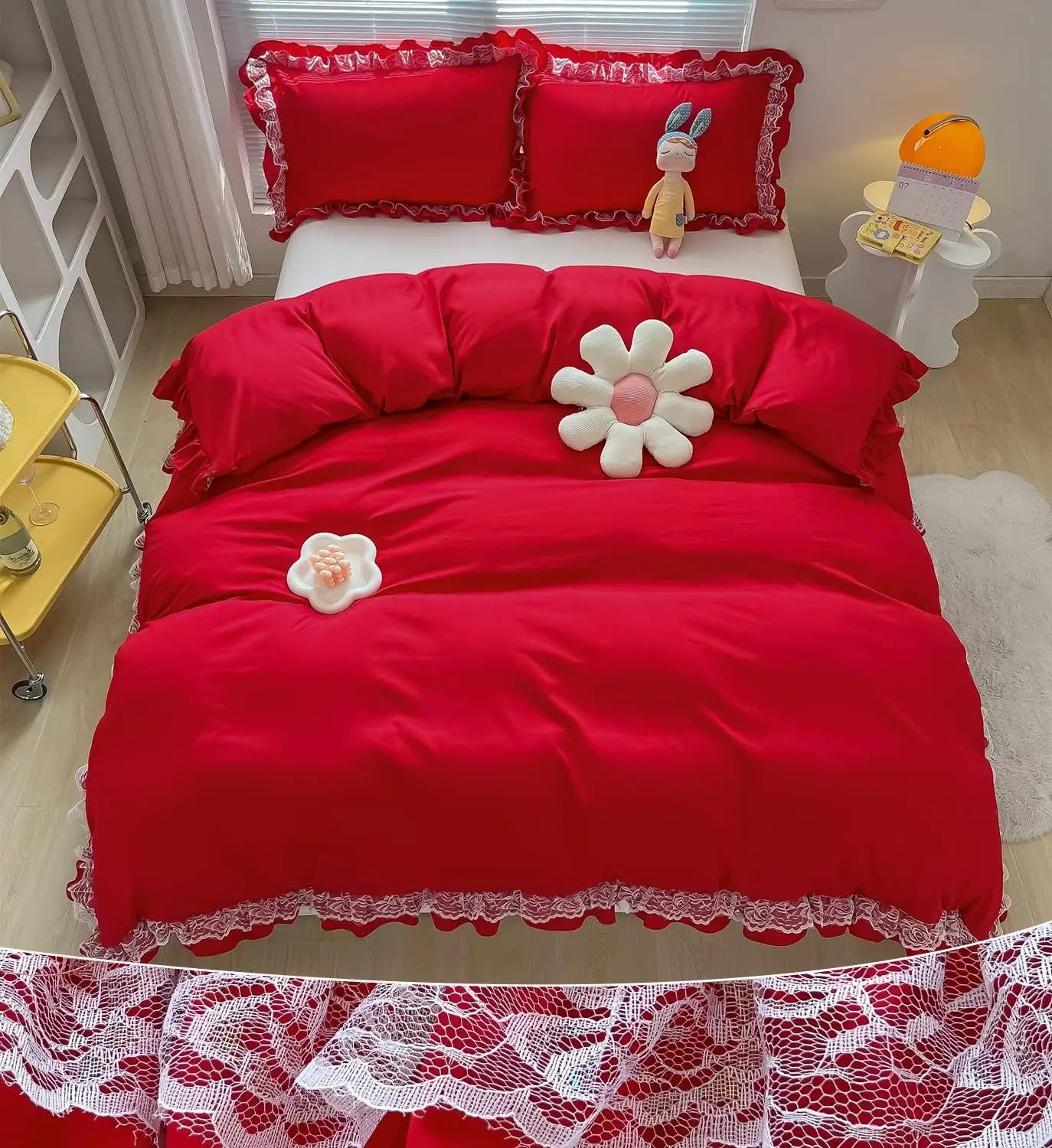Bedding - 3-piece large duvet cover, zipper closed - super soft and lightweight