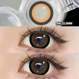 15mm Big Eye Black Lenses Korean Fashion Lenses Brown Colorcon Colored Lenses with Diopters Degree Gray Lenses