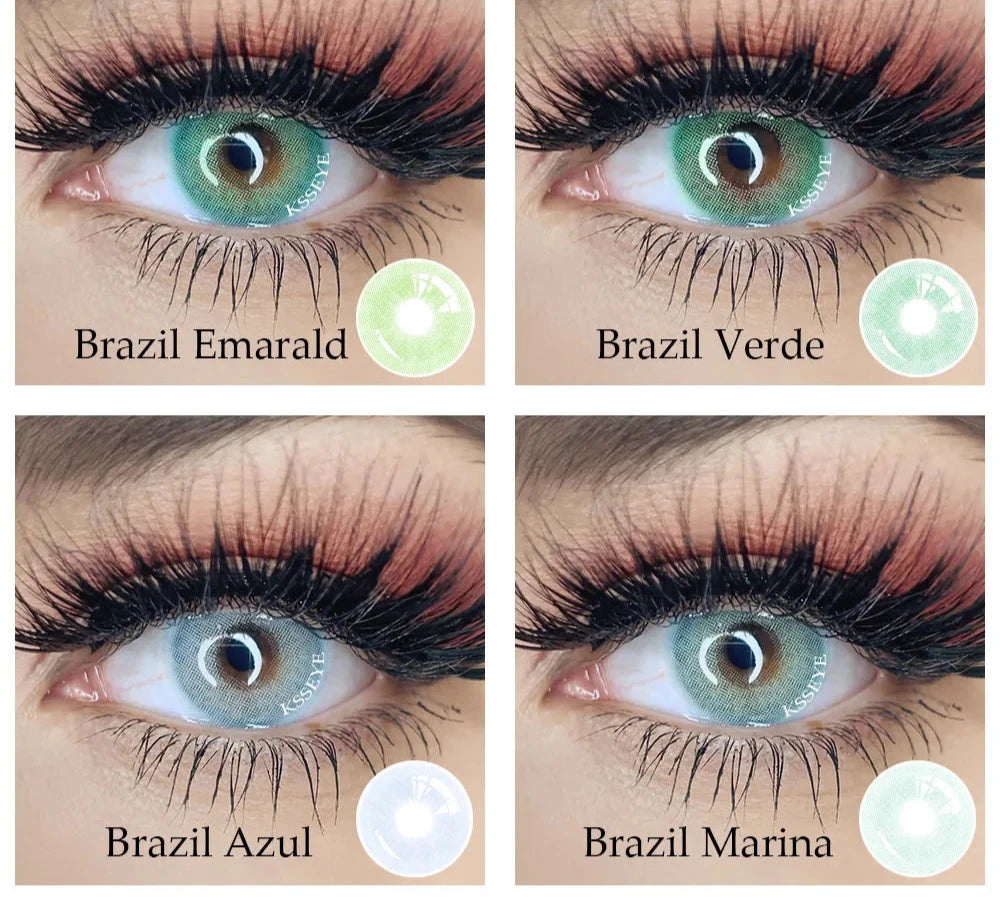 1Pair Brazil Famous Solitica Natural Color Lens Color Contact lens Soft Contact Lenses Cosmetic Color Lens Eyes