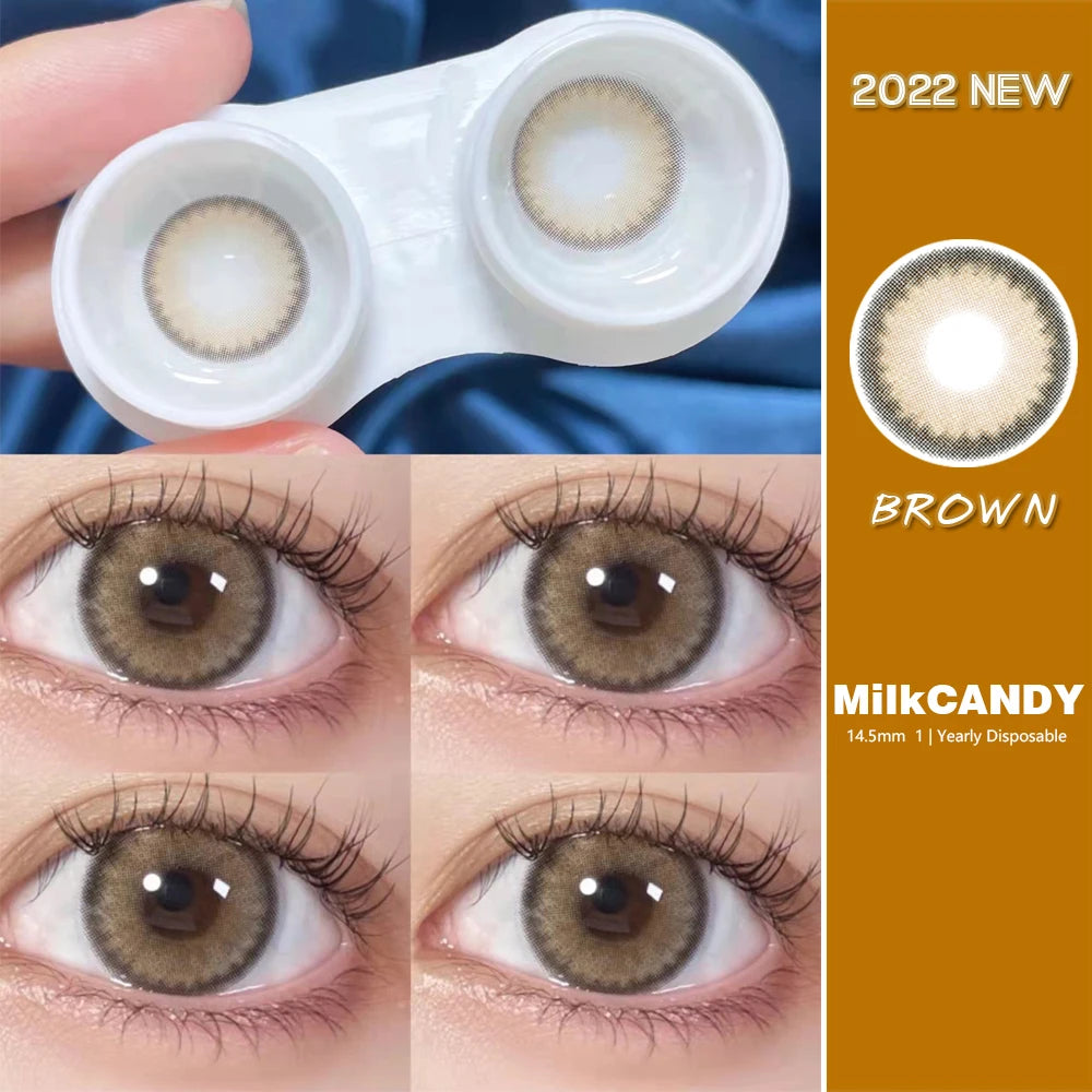 1Pair Colored Contact Lenses Milk Candy Zurich Soft Contact Lens Eye Lenses Blue Lenses