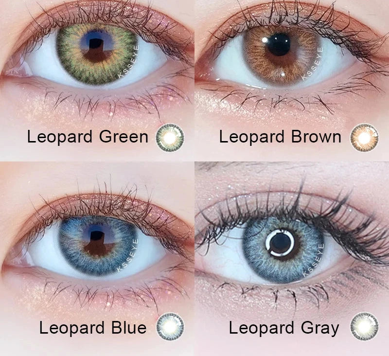 1Pair Leopard Color Contact Lenses Color Lens Color Lens Eyes Beauty Contact Lenses For Eyes
