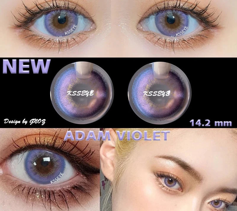 1 Pair Adam Colored Contact Lenses Contact Lenses For Eyes Natural Color Lens Eye Contact Colorful Beauty Cosmetic Contacts