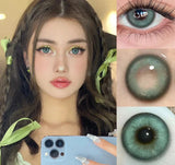 1 Pair Myopia Color Contact Lenses for Eyes Blue Eye Color Lenses with Diopters Degree Green Brown Natural Colored Lenses