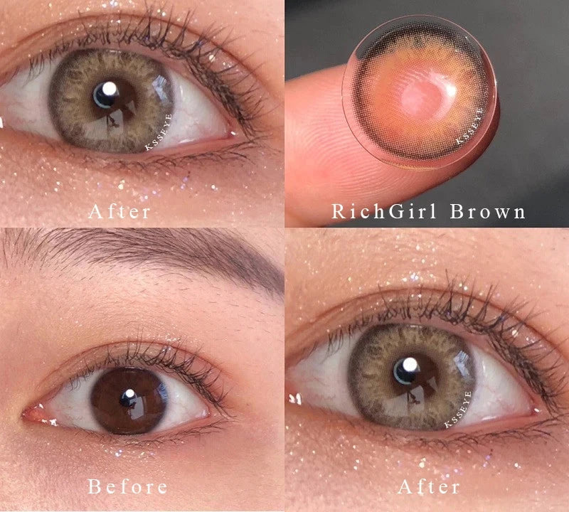 1 Pair RichGirl Color Lens Eyes Fashion Color Contact Lens Cosmetic Colored lenses