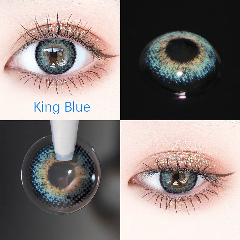 2Pcs Color Contact Lenses 100% Cover Eye Lenses King Series Contact Lenses Free Shipping
