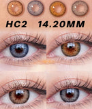 2pcs Color Contact Lenses For Eye Blue Lenses Natural Color Lens Eyes Yearly Cosmetic Color Lens With Contact Lens Case