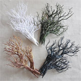 4pcs Artificial Plastic Dried Antlers Tree Branches Plant Twigs Dark Witch DIY Headband Accessories Wedding Party Xmas Decor