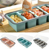 New High Quality Durable 2/3/4 Grid Lunchbox Compartmentalized Wheat Straw Lunch Box Dinnerware Portable Food Fruit Container