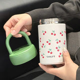 420ml Student/Children's Thermal Water Bottle With Handle Lid,Double-layer Stainless Steel,Birthday Gifts,Vacuum Thermos Cup