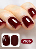 1pc 15ml Deep Red Gel Nail Polish Starter Pure Soak Off No Wipe Nail Gel Polish Suitable For All Seasons