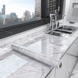 Self-adhesive Kitchen Cabinets Wallpaper 55cm Easy to Clean Adhesive Wall Wallpaper Cooking Bench Peel Off Adhesive Tape Sticker