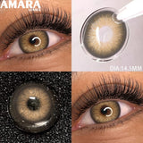 1 Pair soft Lenses Colored Contact Beauty Colored Pupils Green Contact Lenses Natural Look Lenses Women Brown Pupils