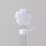 Cute Strawberry Straw Cover Caps For Stanley Cup 40 oz Tumbler Accessories Kawaii Silicone Straw Toppers Cap For 10mm Straws