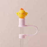 Cute Strawberry Straw Cover Caps For Stanley Cup 40 oz Tumbler Accessories Kawaii Silicone Straw Toppers Cap For 10mm Straws