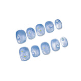 10pcs Festive Red Oval Short Press-On Nails with Cute Tomato Design Glossy Finish Holiday Nail Art Set for Women and Girls Wear