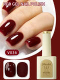 1pc 15ml Deep Red Gel Nail Polish Starter Pure Soak Off No Wipe Nail Gel Polish Suitable For All Seasons